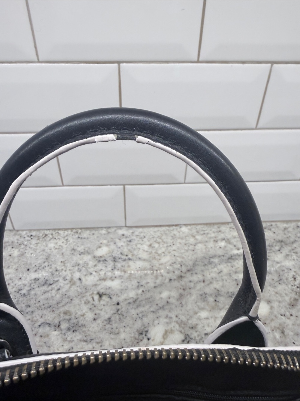 Coach Black Pebbled Leather Dome Satchel with Silver Hardware - Picture 3 of 6